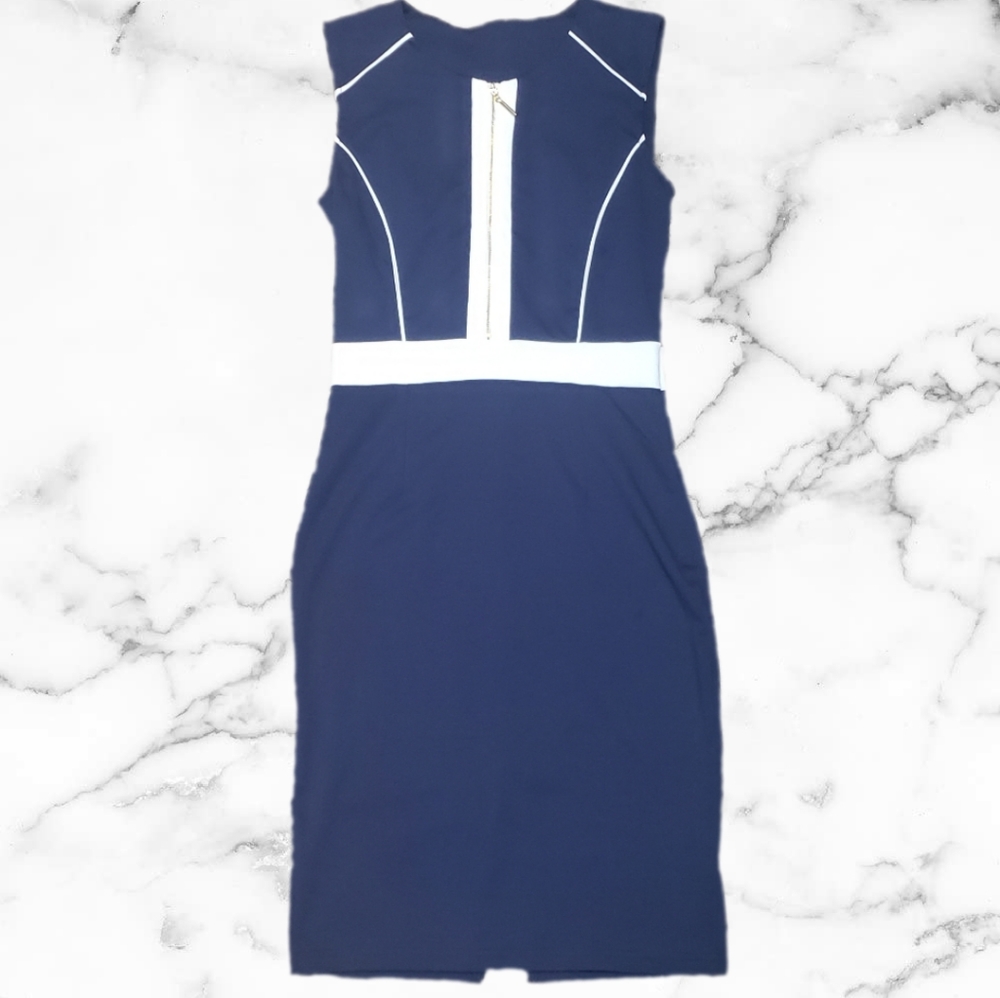 Dress | Navy | Calf Length
